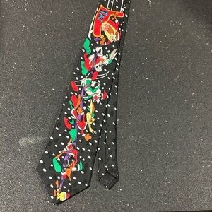 Looney Tunes Mania 1993 Silk Tie Colorful Cartoon Character Necktie